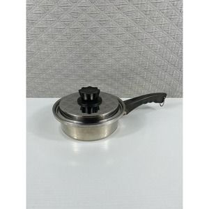 Vintage Luster Craft  1 Quart Saucepan Made In USA 3 Ply Stainless Steel